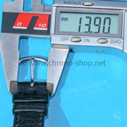 Bracelet Montres Mixte 18mm PECARI VERITABLE SWISS MADE en cuir veritable pécari couleur noir avec boucle ardillon