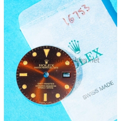 ROLEX RARE CADRAN PATINE COGNAC MONTRES GMT MASTER 16753, 16758 OEIL DU TIGRE EYE OF TIGER cal 3075,3175
