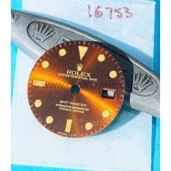 ROLEX RARE CADRAN PATINE COGNAC MONTRES GMT MASTER 16753, 16758 OEIL DU TIGRE EYE OF TIGER cal 3075,3175