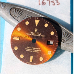 ROLEX RARE CADRAN PATINE COGNAC MONTRES GMT MASTER 16753, 16758 OEIL DU TIGRE EYE OF TIGER cal 3075,3175