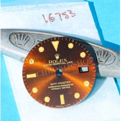 ROLEX RARE CADRAN PATINE COGNAC MONTRES GMT MASTER 16753, 16758 OEIL DU TIGRE EYE OF TIGER cal 3075,3175