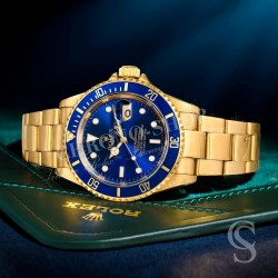 Rolex Aiguilles heures et minutes Luminova 410-16808-80 Or jaune,bitons Montres Submariner Date 16808,16803 Calibre 3035