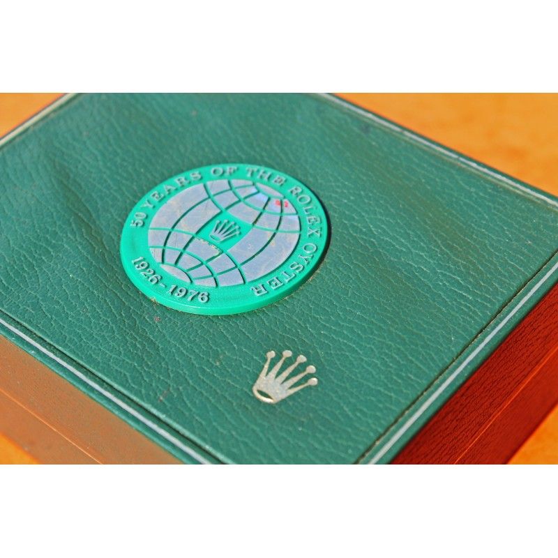 Rare Anniversary 1926-1976 VINTAGE GREEN LEATHER ROLEX BOX