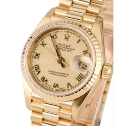 Rolex Datejust 26mm watch dial part Lady Gold Champagne 6917,69173,69178 Gold Romans numerals Cal 2035,2135