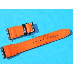 IWC Craftmanship Rivets Orange Black leather Cordovan Big Pilot watches 5002,5004,5009, Timezoner,Perpetual Calendar Watch Strap