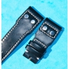 IWC Craftmanship Rivets Orange Black leather Cordovan Big Pilot watches 5002,5004,5009, Timezoner,Perpetual Calendar Watch Strap