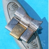 ROLEX 57 endlink RARE 60's TUTONE RIVETS RIVITS BAND PARTS ROLEX ZEPHYR 1002,1008 OYSTER PERPETUAL 6582,1501,1502,1508