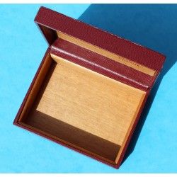 Rare Tudor Medium size leather box Red / burgundy color and wooden from 70's ref 94 00 1