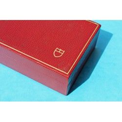 Rare Tudor Medium size leather box Red / burgundy color and wooden from 70's ref 94 00 1