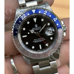 ROLEX PEPSI 90's FADED ROUGE BLEU INSERT GRADUE SERIFS FAT FONT 24H LUNETTE MONTRES GMT MASTER 16700,16710,16760