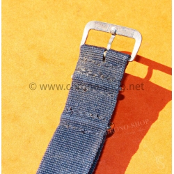 VINTAGE ORIGINAL FADED NAVY BLUE NATO STRAP BRACELET TAN BUCKLE WATCHES 6538,6536,5510,5517,5508