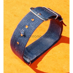 VINTAGE ORIGINAL FADED NAVY BLUE NATO STRAP BRACELET TAN BUCKLE WATCHES 6538,6536,5510,5517,5508