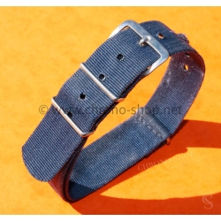 VINTAGE ORIGINAL FADED NAVY BLUE NATO STRAP BRACELET TAN BUCKLE WATCHES 6538,6536,5510,5517,5508