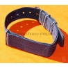 VINTAGE 80's BRACELET NATO 20mm COULEUR BLEU NAVY MILITAIRE MONTRES ANCIENNES SUBMARINER JAMES BOND 6538,6536,5510,5