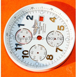 Breitling A13370 Super Avenger A562 White Watch Dial Silver Subdials Rare watch part