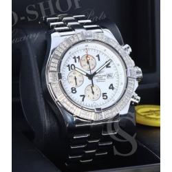 Breitling A13370 Super Avenger A562 White Watch Dial Silver Subdials Rare watch part