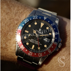 Rolex Vintage 70's Tritium yellow Red Arrow 24H Hand GMT MASTER 1675,6542 watches cal auto 1565,1575,1570,1560