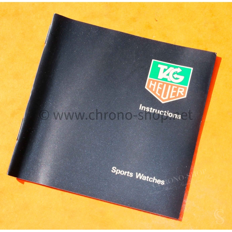 TAG HEUER Original Accessoire Vintage 90s livret notice montres vintage Monaco,Carrera,Link,Formula 1