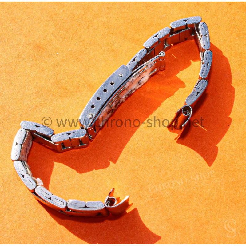Tudor 7834 vintage bracelet 11mm neuf de stock ref 7834 fixages 370 maillons pliés acier montres dames
