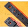 Bracelet vintage caoutchouc perforé noir 21mm Tag Heuer, Aqualeung