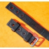 Bracelet vintage caoutchouc perforé noir 21mm Tag Heuer, Aqualeung