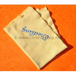 Breitling Vintage 70s Watch Cloth Beige and blue Chamois Microfiber Soft Cleaning Fabric