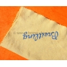 Breitling Vintage 70s Watch Cloth Beige and blue Chamois Microfiber Soft Cleaning Fabric