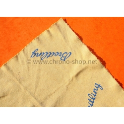 Breitling Vintage 70s Watch Cloth Beige and blue Chamois Microfiber Soft Cleaning Fabric