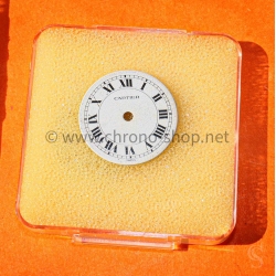 Cartier Vintage Santos Ronde Porcelain White eggshell effect romans numeral watch dial part Genuine ref 20370312 620