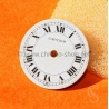 Cartier Vintage Santos Ronde Porcelain White eggshell effect romans numeral watch dial part Genuine ref 20370312 620