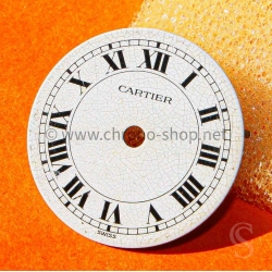 Cartier Vintage Santos Ronde Porcelain White eggshell effect romans numeral watch dial part Genuine ref 20370312 620
