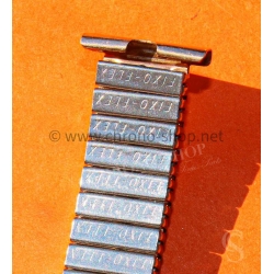 Bracelet montres vintage 70s Fixo-flex 18mm horlogerie Rare plaqué or rose extensible à ressorts