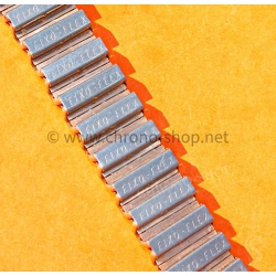 Bracelet montres vintage 70s Fixo-flex 18mm horlogerie Rare plaqué or rose extensible à ressorts