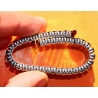 Bracelet montres vintage 70s Fixo-flex 18mm horlogerie Rare plaqué or rose extensible à ressorts