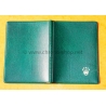 ROLEX PORTE DOCUMENT,PORTEFEUILLE CUIR VERT 100.00.41 GARANTIES NOTICES MONTRES VINTAGE 5513,1675,1016,6263,1655