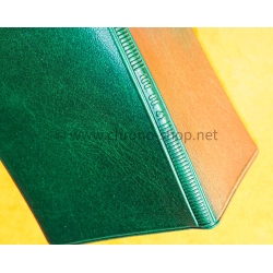 Rolex 100.00.41 Rare Original 70's Vintage Green Grain Leather Plastic Billfold Wallet Vintage Watches 5513,1680,1675,1019,1016