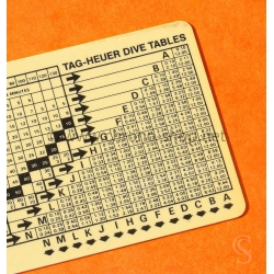 Tag Heuer Table de décompression montres de plongée Tag Heuer Super Professional 840.006