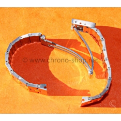 Cartier Santos Godron 2961,2966 Original bracelet bitons 16mm or acier ref 02/93 neuf de stock montre vintage Cartier