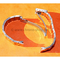 Cartier Santos Godron 2961,2966 Original bracelet bitons 16mm or acier ref 02/93 neuf de stock montre vintage Cartier