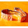 Cartier Santos Godron 2961,2966 Original bracelet bitons 16mm or acier ref 02/93 neuf de stock montre vintage Cartier