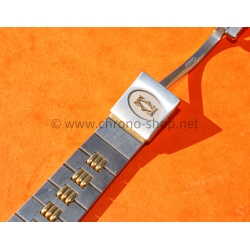 Cartier Santos Godron 2961,2966 Original bracelet bitons 16mm or acier ref 02/93 neuf de stock montre vintage Cartier