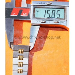 Cartier Santos Godron 2961,2966 Original bracelet bitons 16mm or acier ref 02/93 neuf de stock montre vintage Cartier
