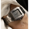 Cartier Santos Godron Authentic watch Ssteel half part bracelet 18mm lugs stamped 01/91 New condition