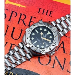 Tag Heuer Super Professional 840.006 Vintage Original Toolkit black leather pouch for tools rare for diver kit