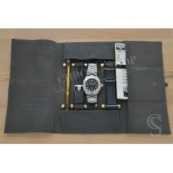 Tag Heuer Pochette rangement documents cuir noir montres de plongée Tag Heuer Super Professional 840.006