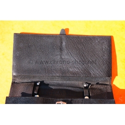 Tag Heuer Super Professional 840.006 Vintage Original Toolkit black leather pouch for tools rare for diver kit