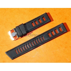 Tag Heuer Super Professional 840.006 Vintage Original Rubber Strap 20mm black color with tin tang buckle NOS