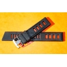 Tag Heuer Bracelet caoutchouc vintage 20mm perforé montres de plongée Tag Heuer Super Professional 840.006