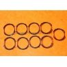 Cartier Genuines watch spares Bezel glass crystal lot 9x Gaskets lots watches Dim 25x28mm