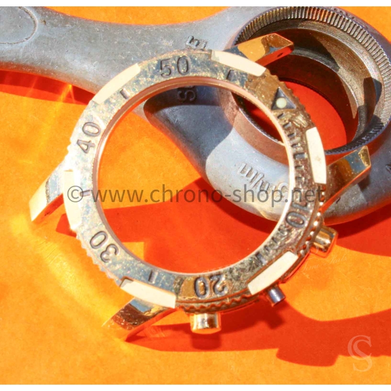 Tissot Carrure boitier plaqué or jaune bipolie lunette graduée tournante montres Chronographe 40mm